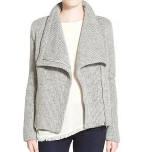Cupcakes & Cashmere Wool Blend Moto Jacket Size Small